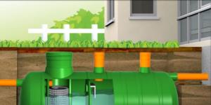 Tratamiento de aguas residuales en una casa de campo: tanques de almacenamiento y biofiltros para una casa de campo.